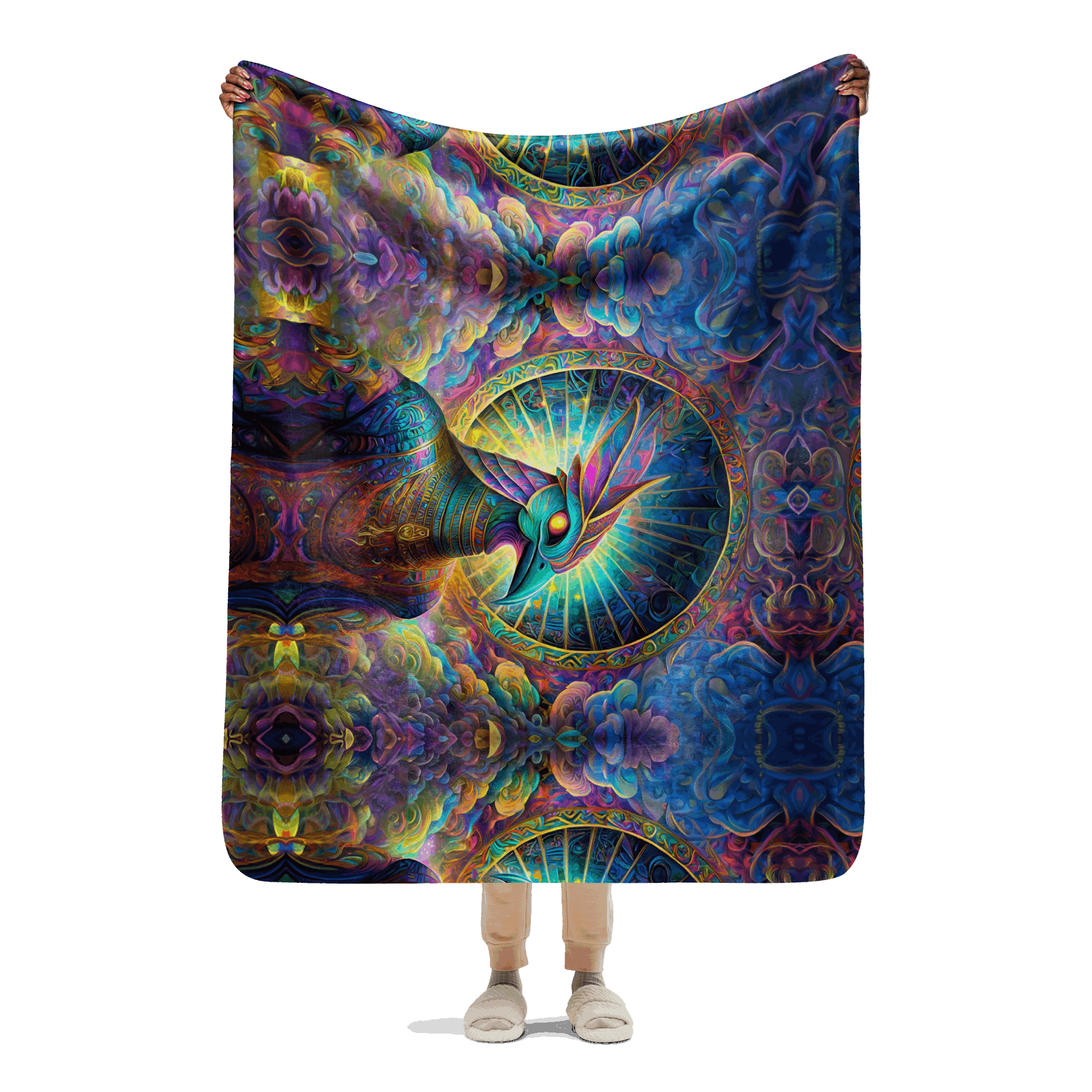 Blue Avian - Sherpa blanket