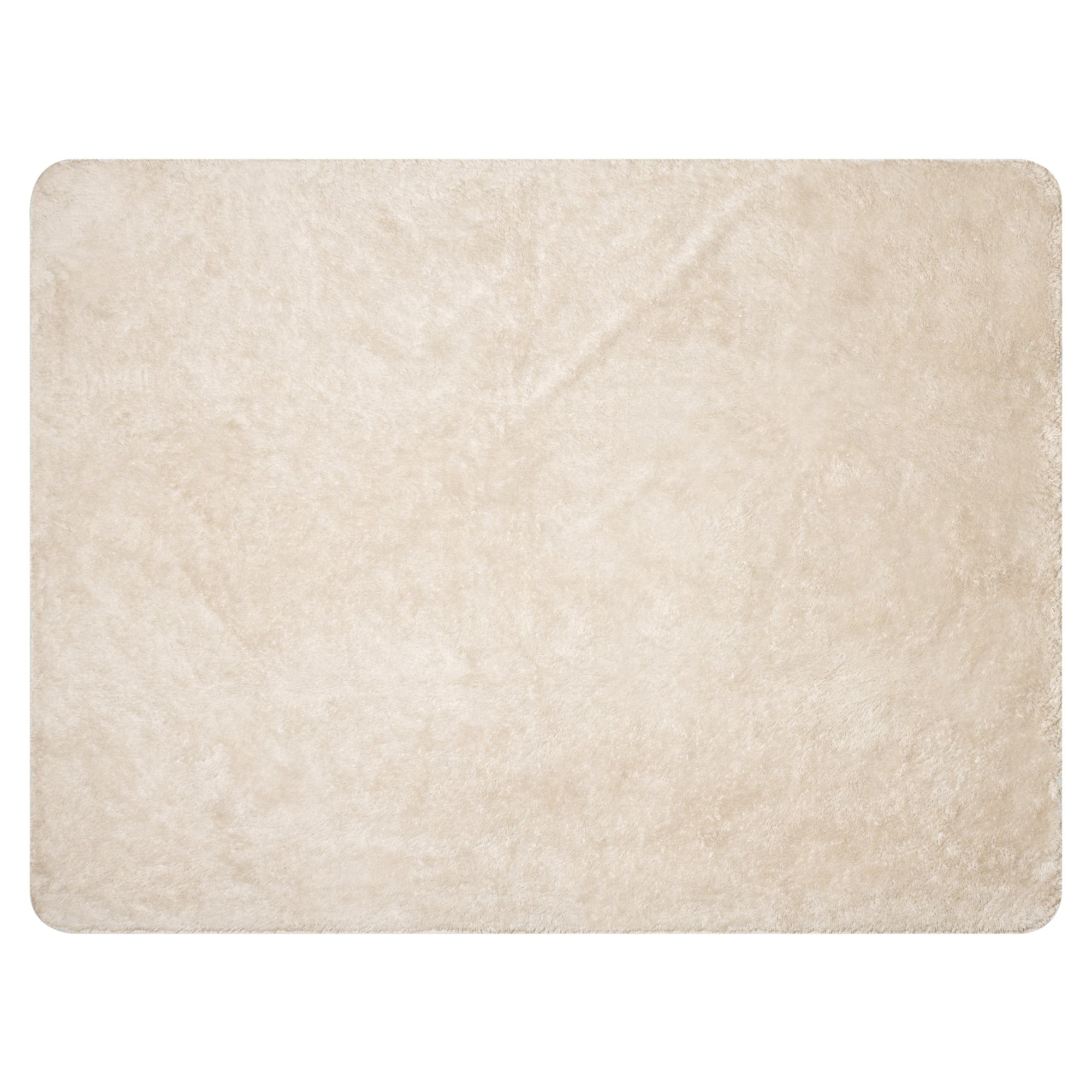 Close-up of back of sherpa blanket showing soft sherpa  underside.